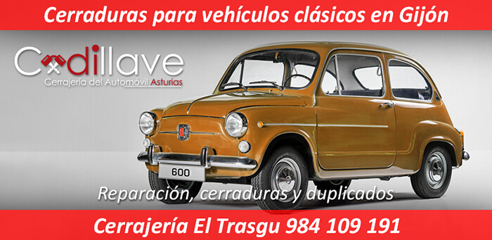 cerradura coche clasico gijon